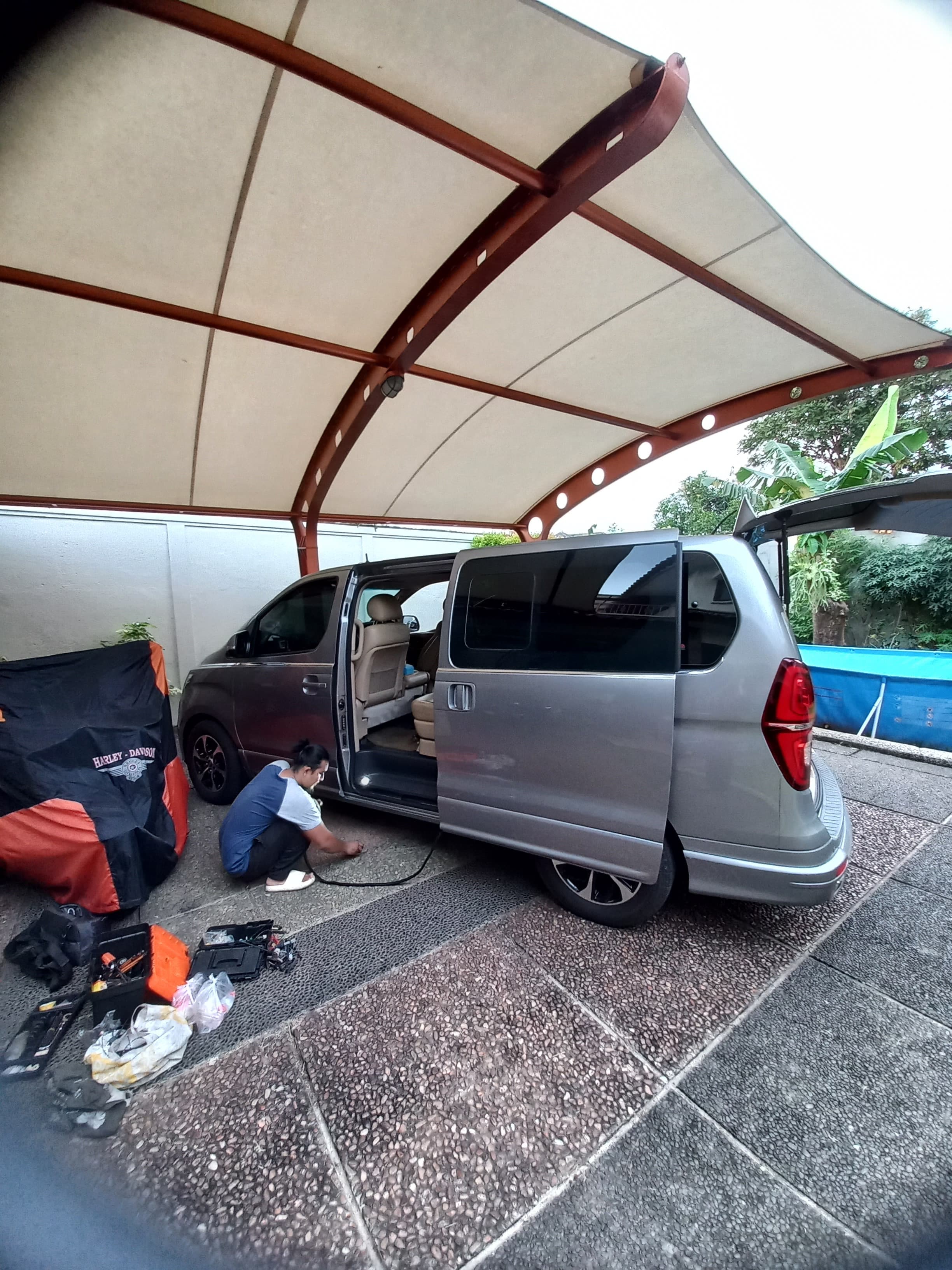 Uji Coba Otomatis Pintu Bagasi Listrik